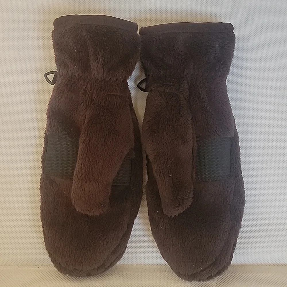 NEW - BREAST AWARENESS BROWN FLEECE NECK‎ SCARF & MITTENS